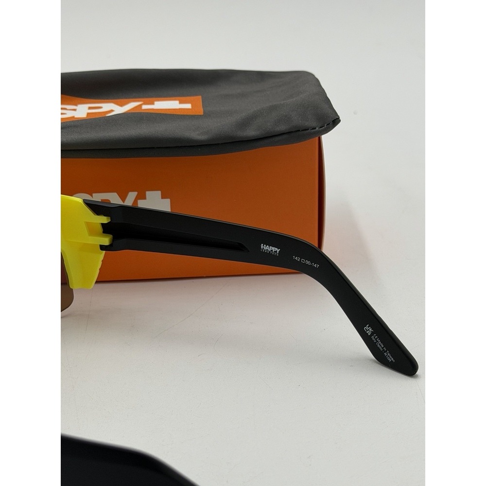 SPY MONOLITH 5050 Sunglasses | Matte Neon Yellow / Bronze Purple Spectra Mirror - Picture 8 of 9